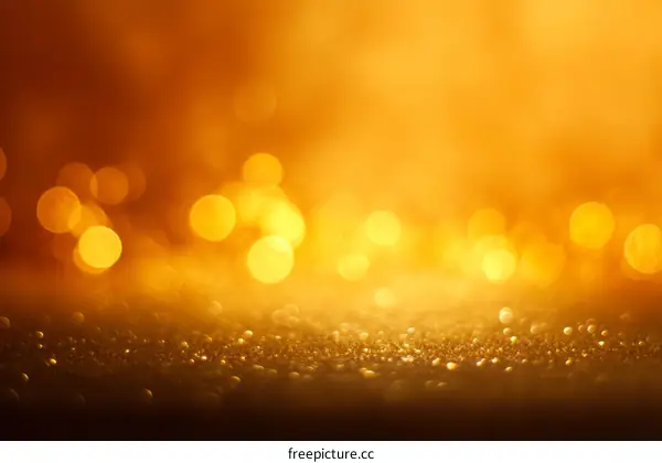 Golden Bokeh Background with Glitter