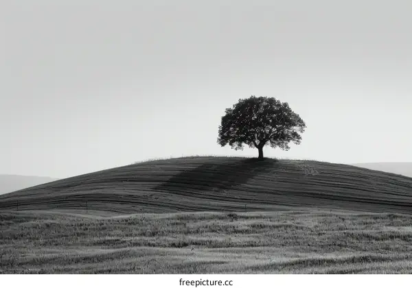 Lonely Tree on a Hill