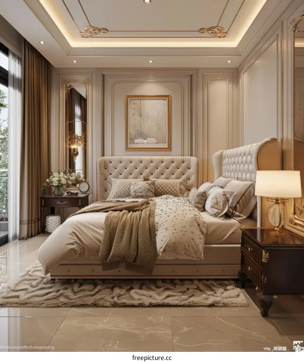 Luxury Bedroom Interior Design Illustration