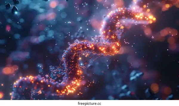 Artistic illustration of DNA helix