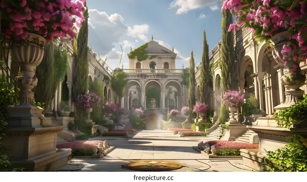 Beautiful Architectural Garden Courtyard