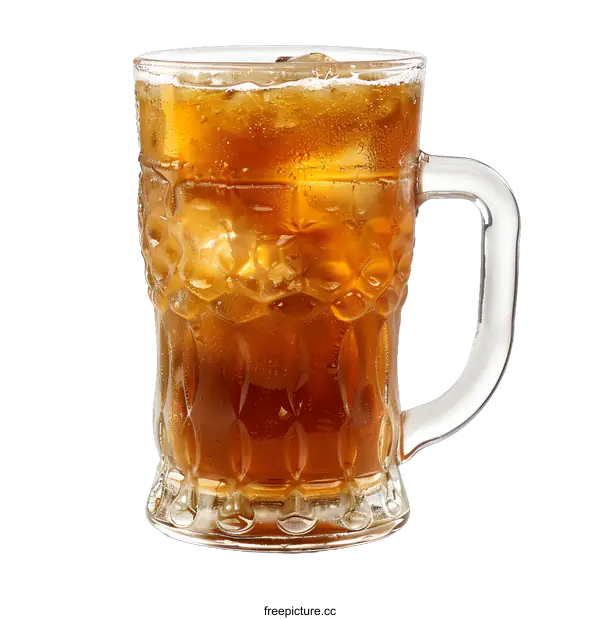 [Transparent Background PNG]Iced tea in a glass mug