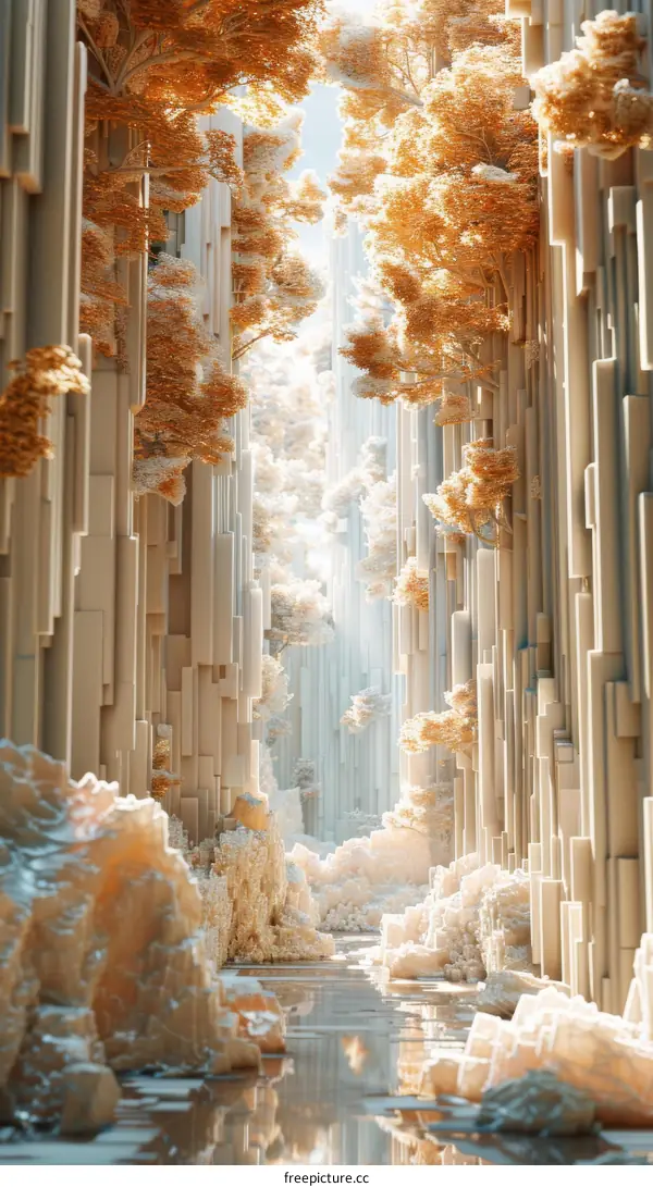 Mystical White and Gold Enchanted Forest