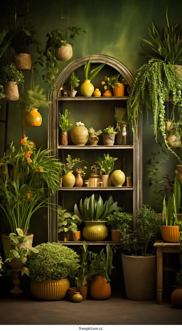 Indoor plants in a home
