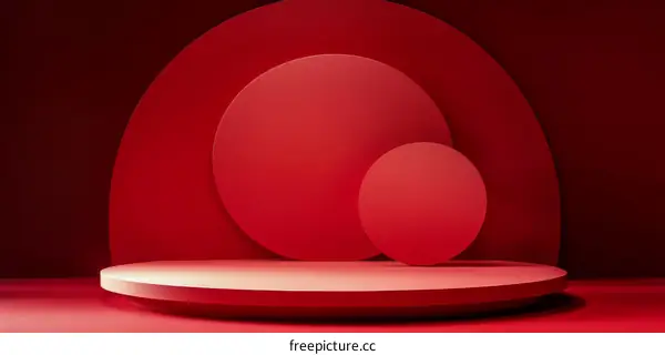 Red Geometric Abstract Product Display Background