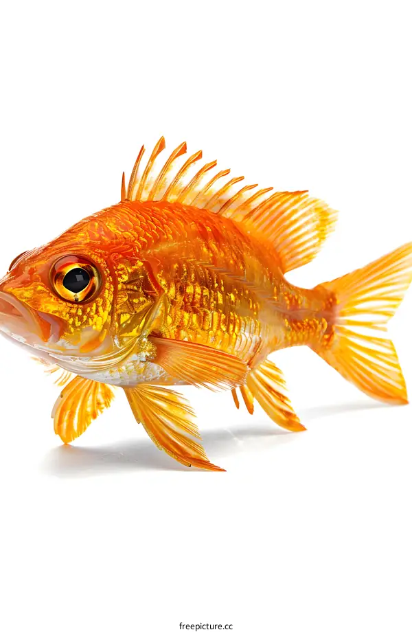 3D illustration of a red fish
