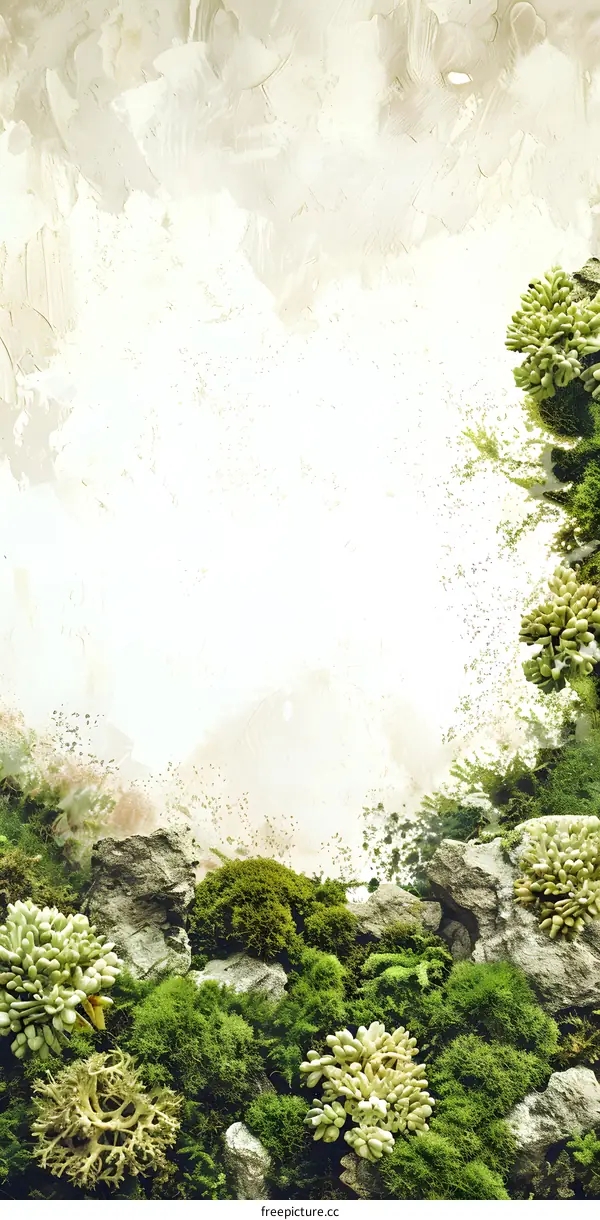 Green Moss Wall Texture Background