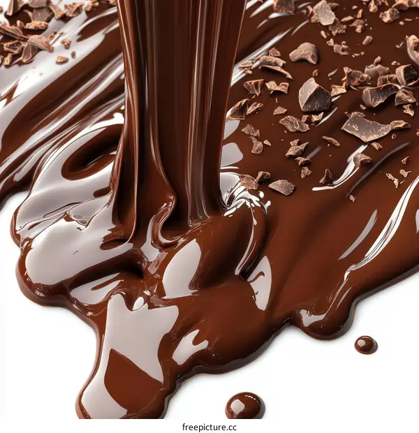 Melted Chocolate Flowing Texture