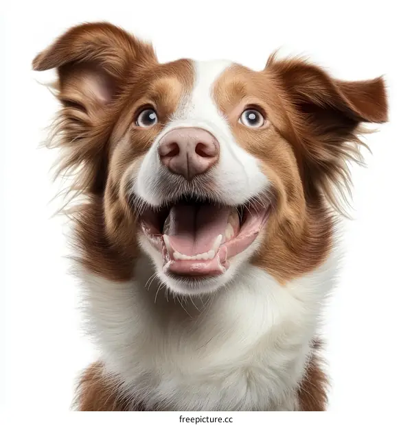 Close-up Portrait of a Happy Border Collie