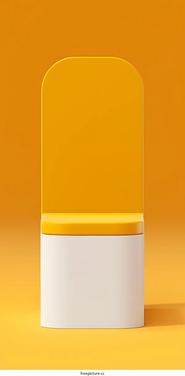 Abstract Yellow and White Platform Minimalist Background