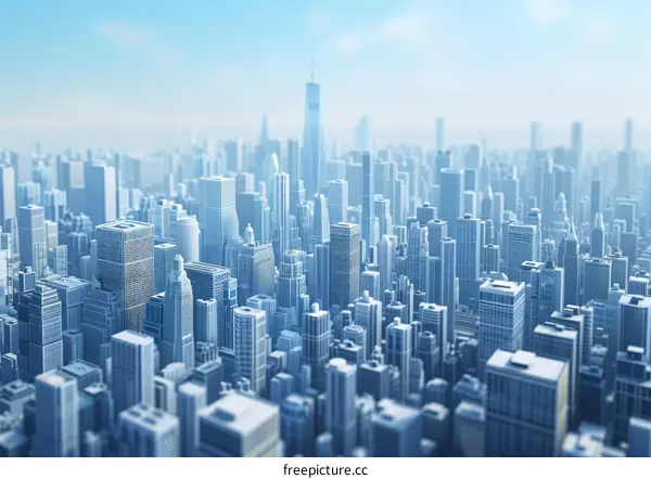 Digital Cityscape Illustration