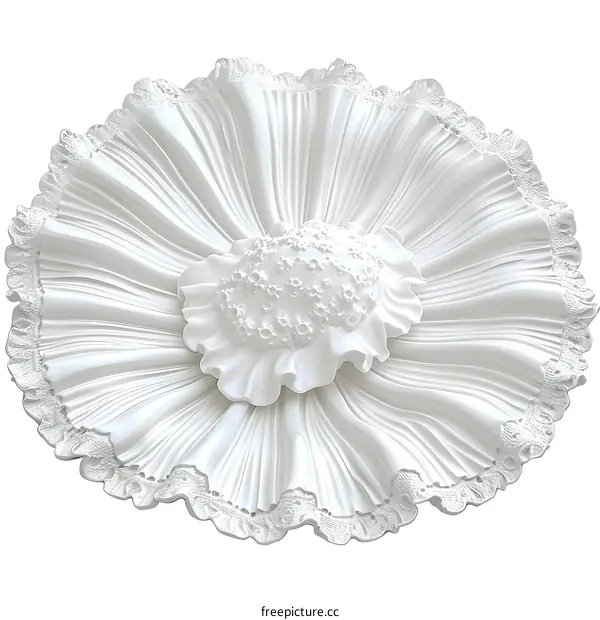 White flower ceiling medallion