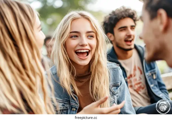 Friendship Laughter Outdoor Portrait