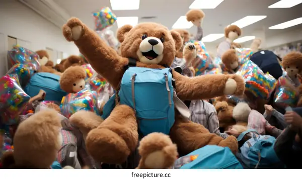 Costumed Cartoon Characters at a Fun Event