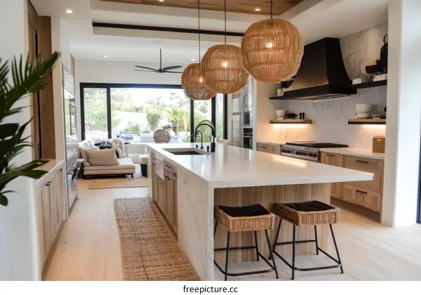 Modern Farmhouse Kitchen with Open Concept