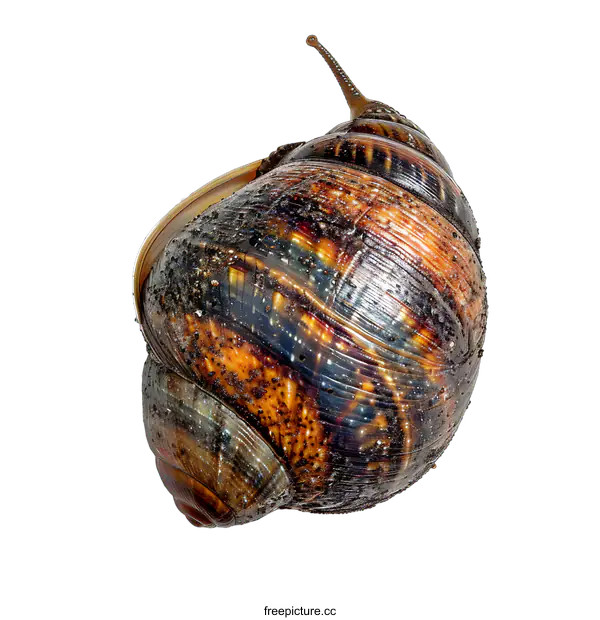 [Transparent Background PNG]Giant African Land Snail Isolated
