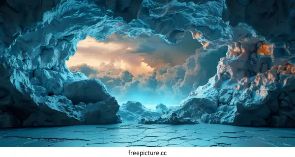 Mystical Cave Entrance: A Portal to Another World