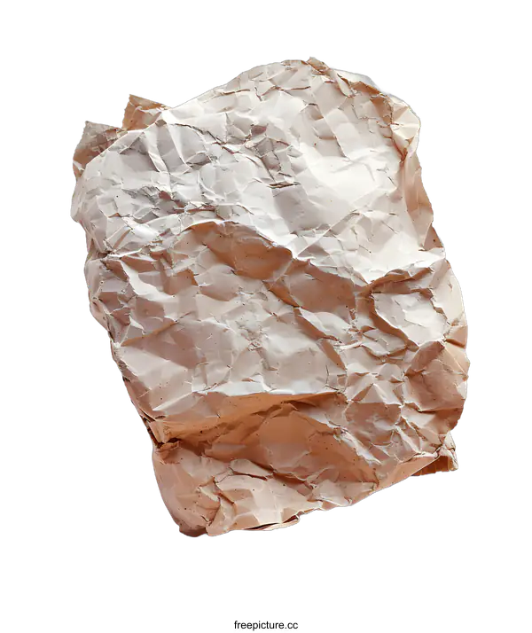 [Transparent Background PNG]Crumpled brown paper