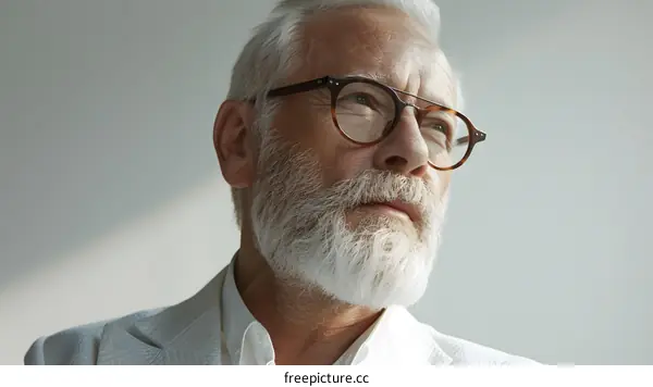 Portrait of a Thoughtful Senior Man