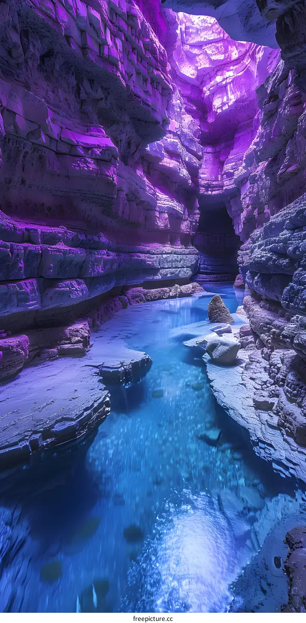 Glowing Cave River