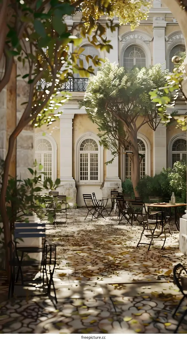 Classic Italian Courtyard Patio Garden Architecture