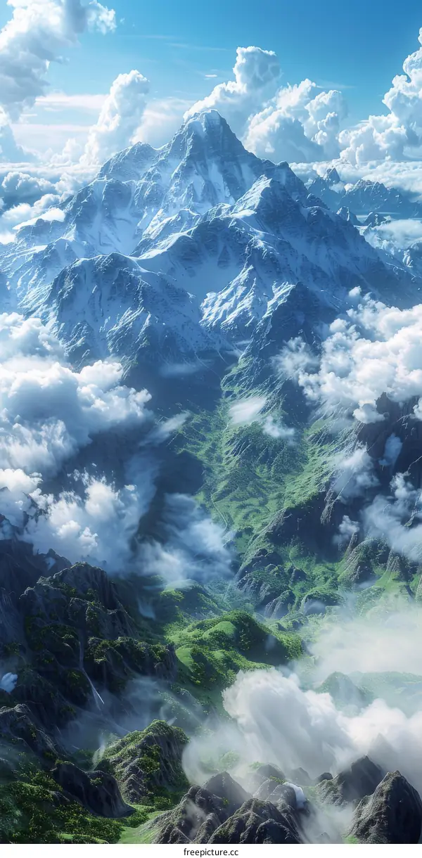 Fantasy Mountain Landscape