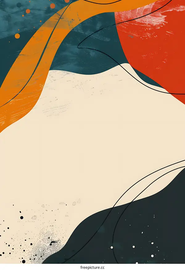 Abstract Background with Colorful Shapes and Textures