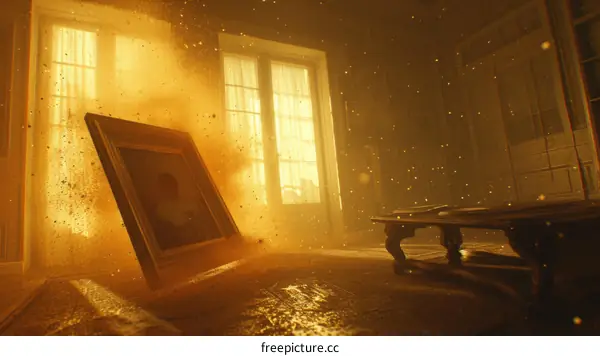 Floating Particles and Light in a Room