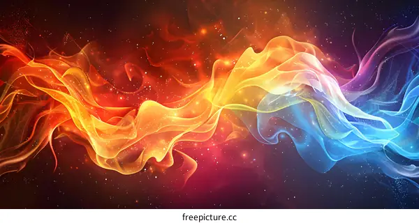 Fire and ice abstract background