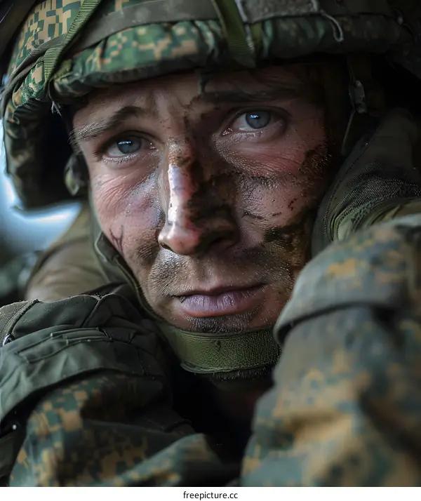 Portrait of a Russian soldier