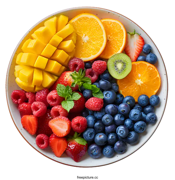 [Transparent Background PNG]Bowl of Fresh Fruits