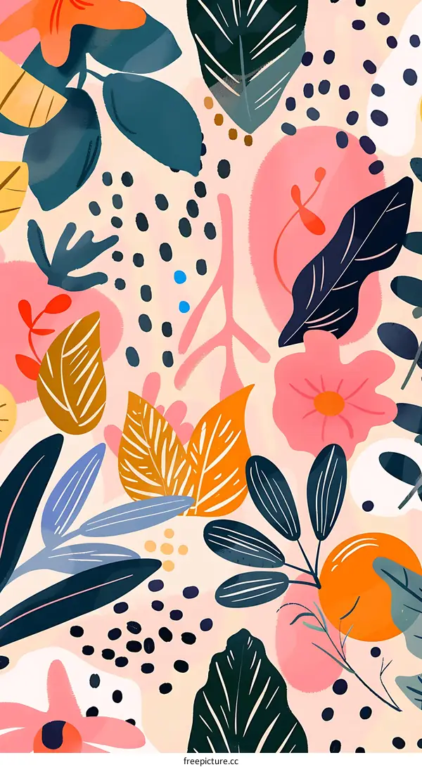 Abstract Floral Pattern Background Design