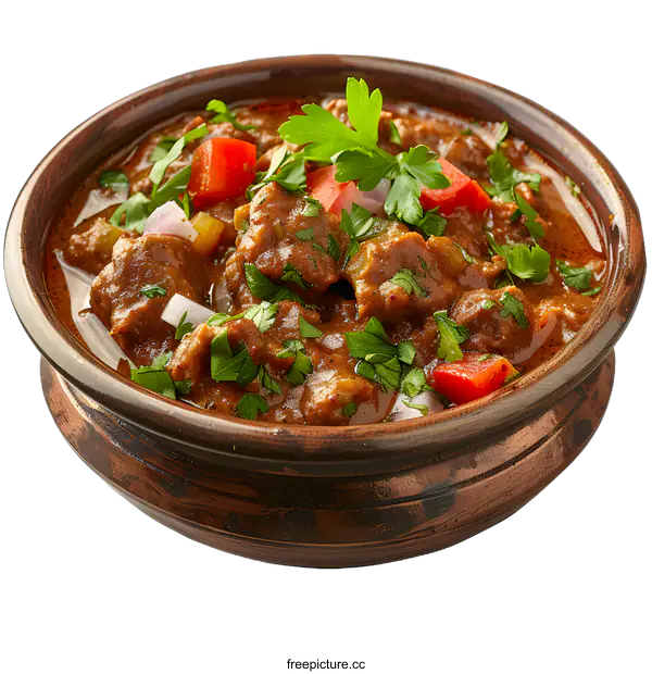 [Transparent Background PNG]A bowl of delicious beef stew with vegetables