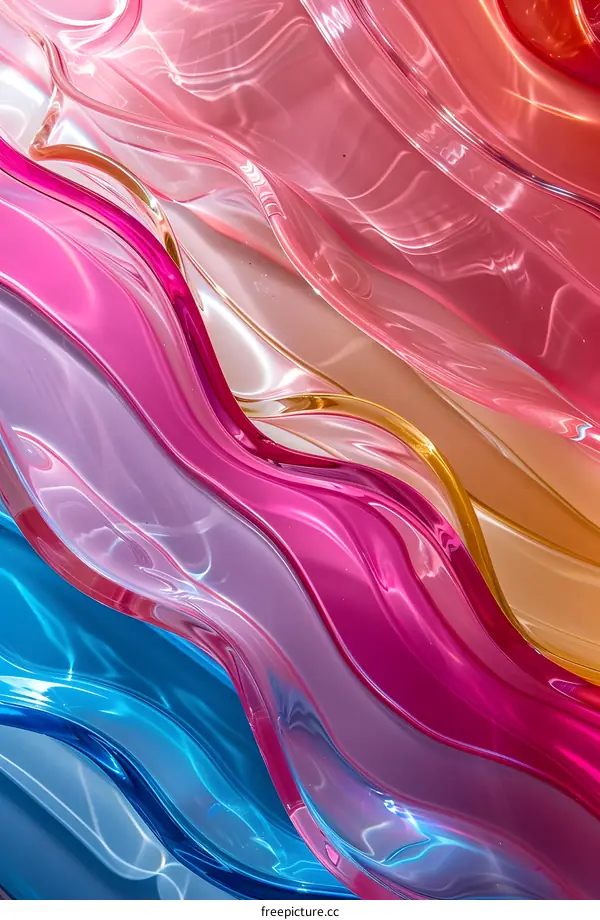 Abstract Colorful Liquid Waves