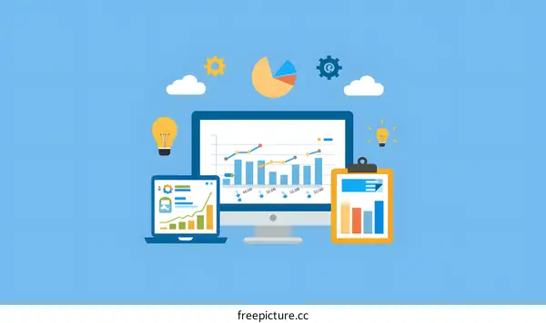 Business Analytics Data Growth Chart Success