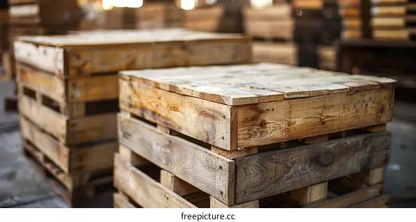 Wooden box used for shipping