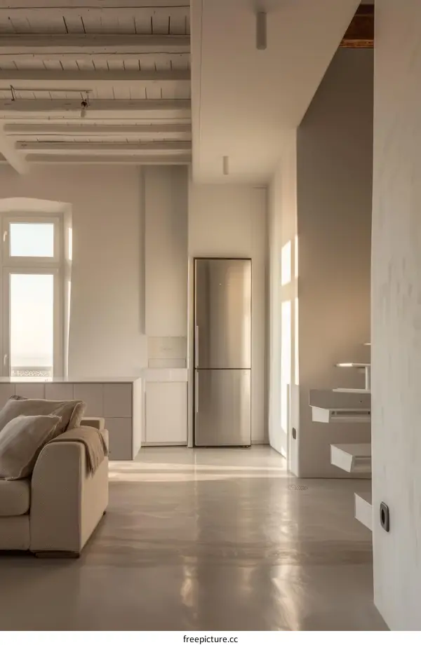 Modern Open Concept Apartment White Wood Minimalist Design