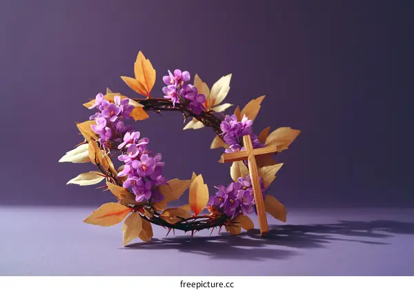 Religious Crown of Thorns with Cross