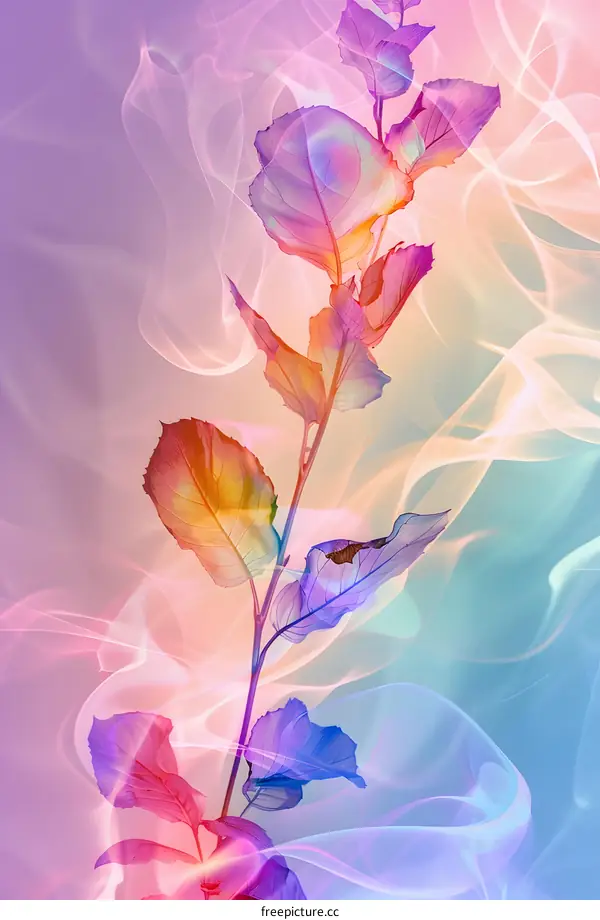 Abstract Art Leaves Branch