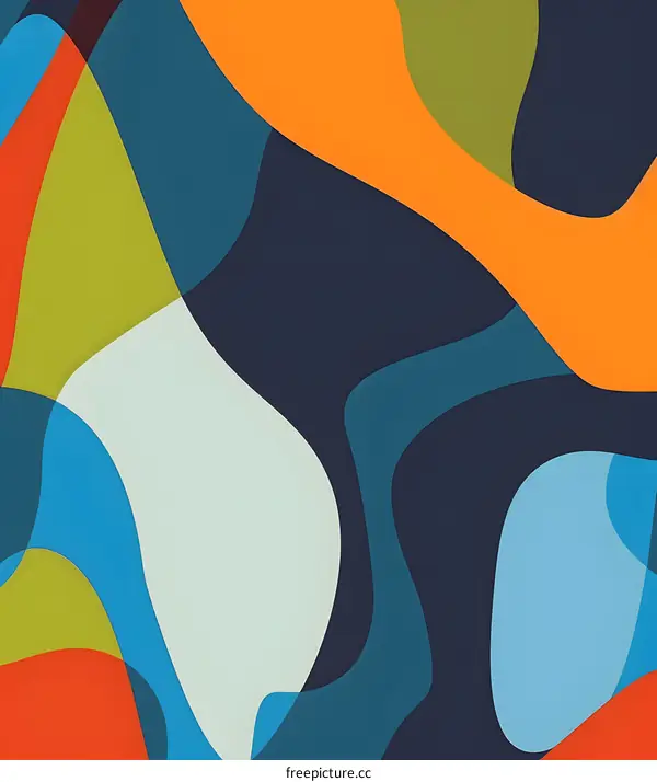 Abstract Colorful Liquid Shapes Background