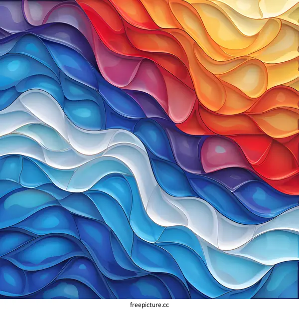 Abstract Wavy Colorful Background