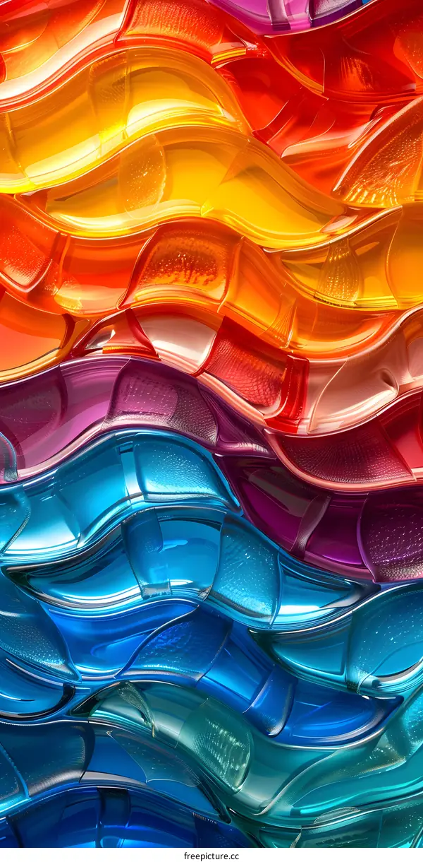 Abstract Colorful Wavy Background