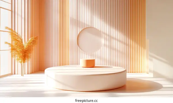 Modern Minimalist Pastel Interior Design Scene