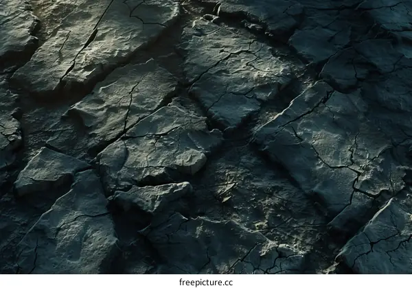 Cracked Dry Earth Ground After Earthquake