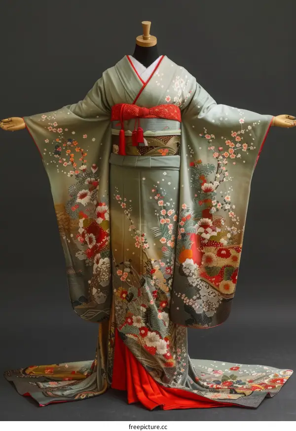 Japanese Woman in Traditional Kimono