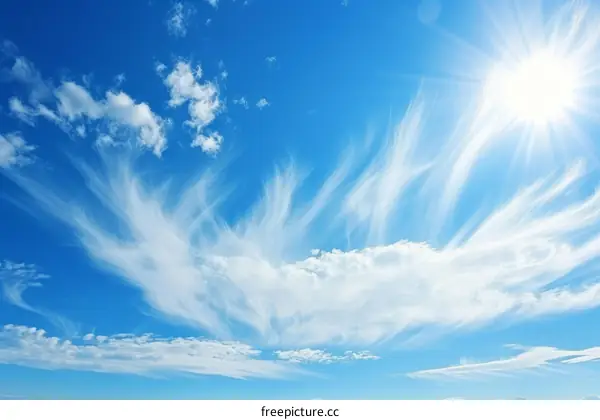 Blue sky and white clouds