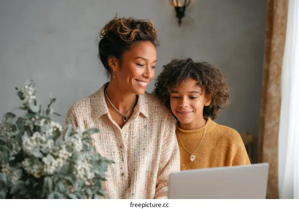 Mother and Daughter Enjoying Quality Time Together