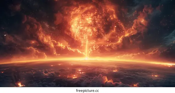 Massive Explosion on a Rocky Planet