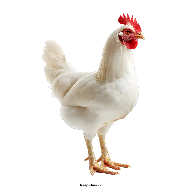 [Transparent Background PNG]White Hen on White Background