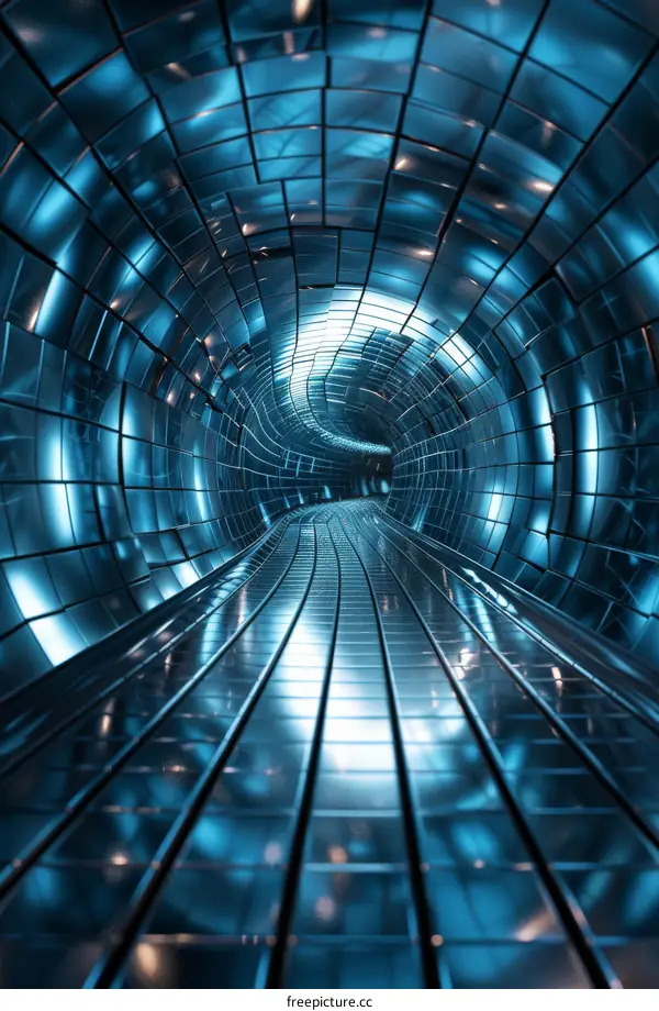 Blue Sci-Fi Tunnel
